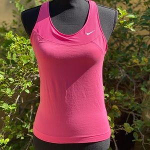 Nike Tank Top with Built-in Bra. Size Medium. Pink